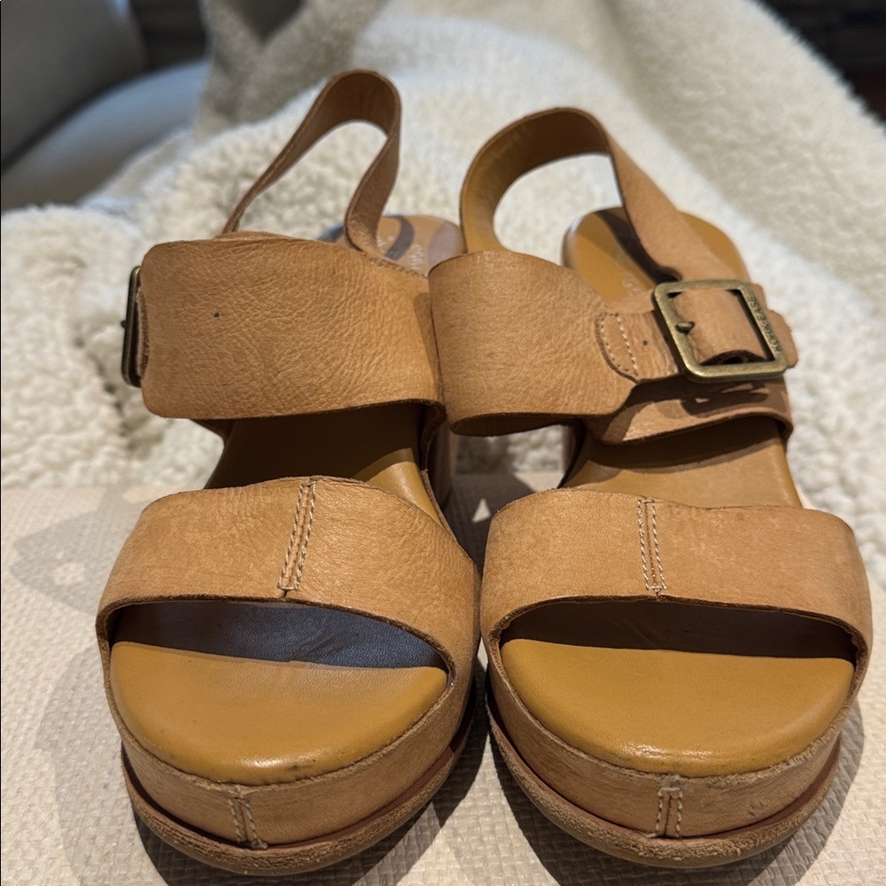 Kork Ease San Carlos Heels in tan natural Terra sz 7 $210 - Picture 7 of 8